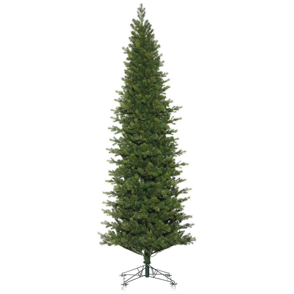 7'6"Hx38"W PE Slim Eagle Fraser Artificial Christmas Tree, Unlit -Green