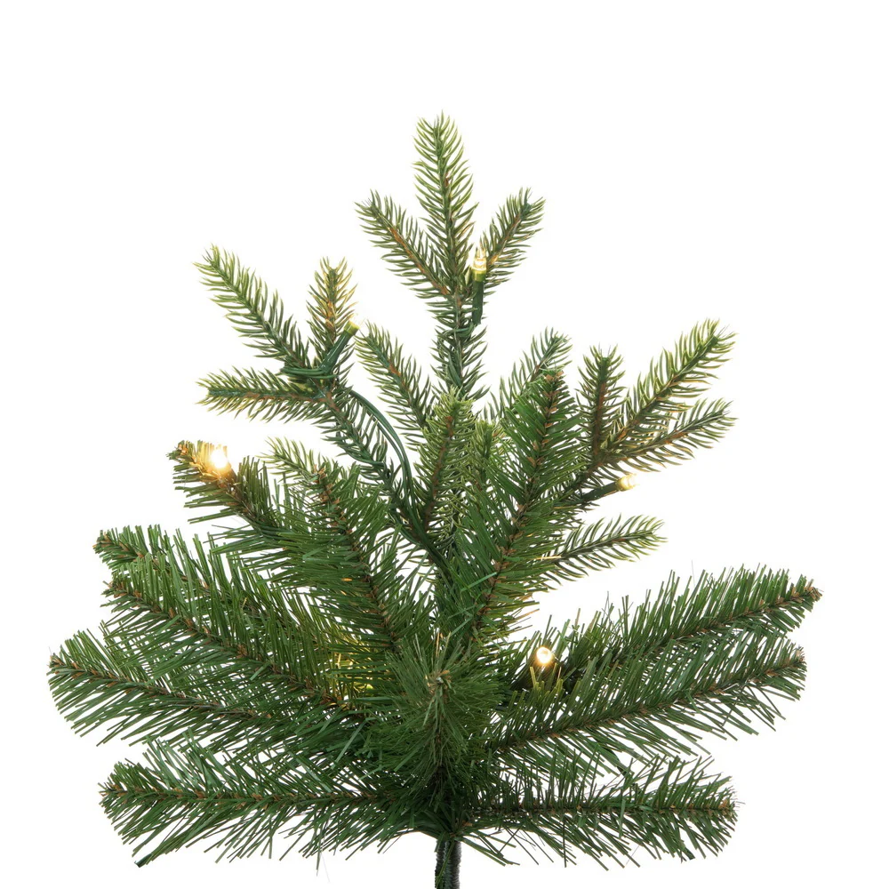 7'6"Hx39"W PE Slim Wistler Spruce Artificial Christmas Tree, LED Pre-Lit (Multi-Mode) -Green - Image 2