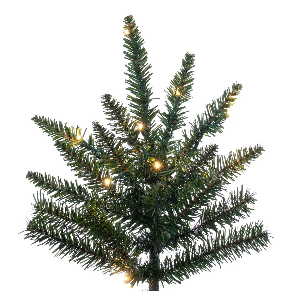 7'6"Hx41"W Noel Fir Artificial Christmas Tree, Micro LED Pre-Lit (Multi-Mode) -Green - Image 2