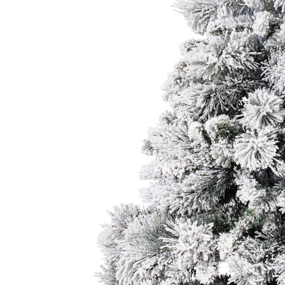 7'6"Hx44"W Frosted Slim Scotch Pine Artificial Christmas Tree, Unlit -White - Image 3