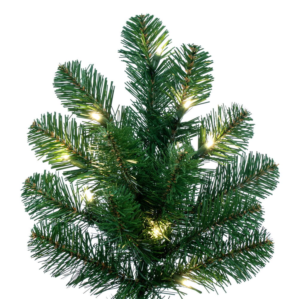 7'6"Hx45"W Slim Grand Teton Pine Artificial Christmas Tree, LED Pre-Lit -Green - Image 5