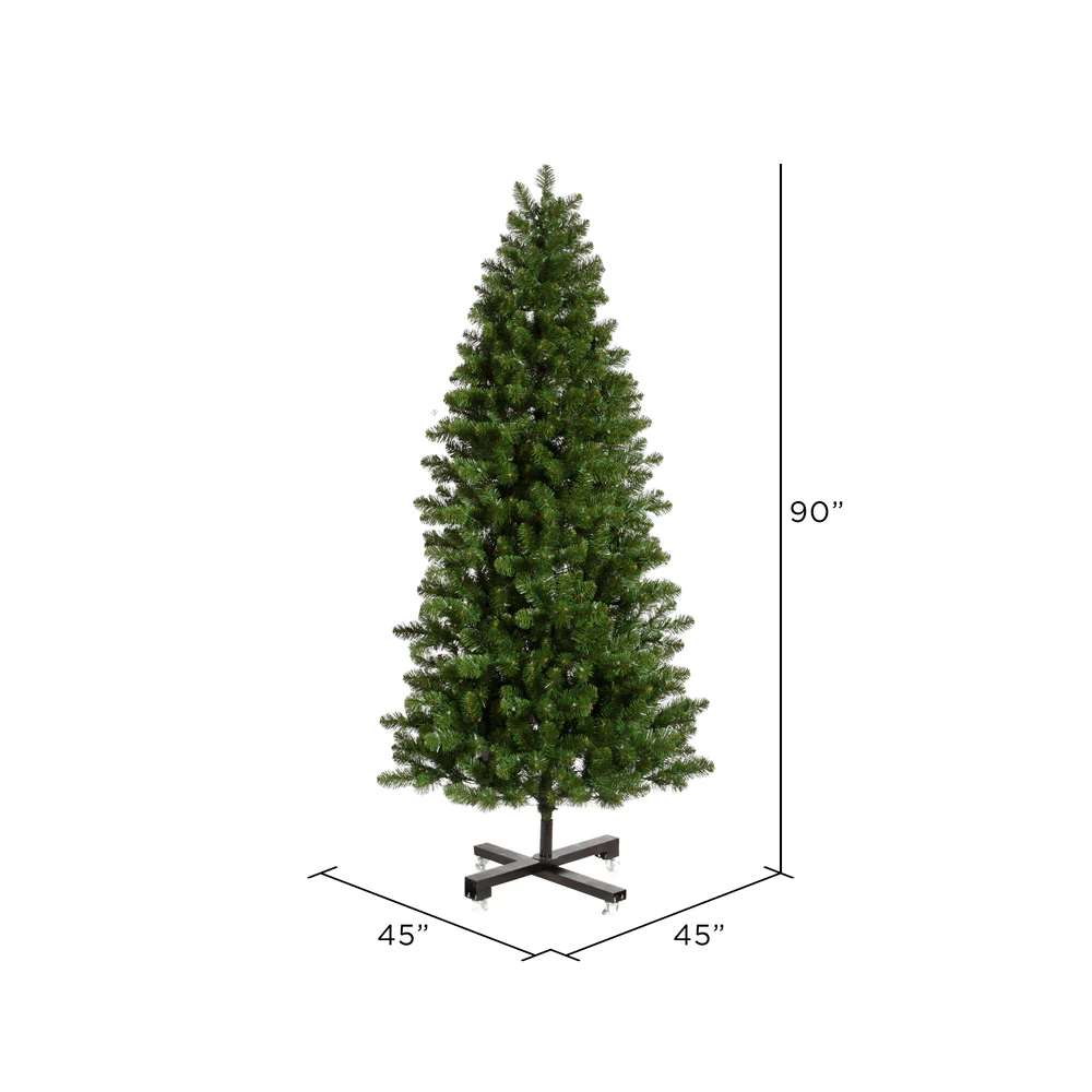 7'6"Hx45"W Slim Grand Teton Pine Artificial Christmas Tree, Unlit -Green - Image 3