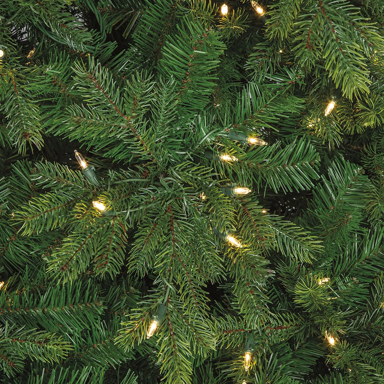 7'6"Hx49"W PE St. Lucia Fir Artificial Christmas Tree, LED Pre-Lit -Green - Image 2
