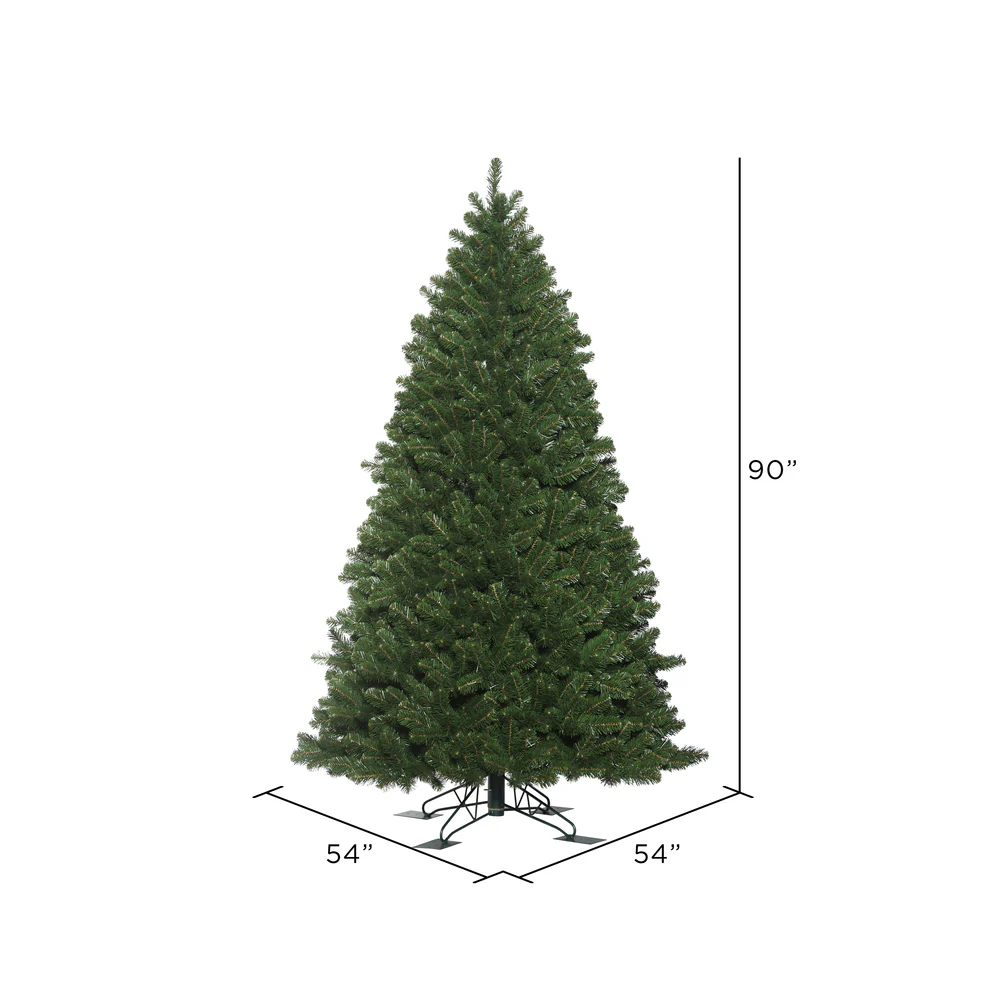 7'6"Hx54"W Outdoor UV-Resistant Oregon Fir Artificial Christmas Tree, Unlit -Green - Image 3