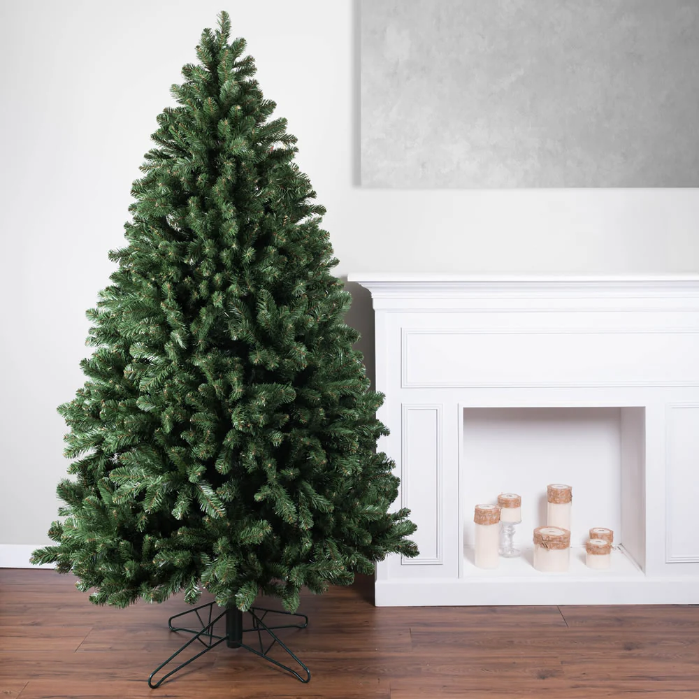 7'6"Hx54"W Outdoor UV-Resistant Oregon Fir Artificial Christmas Tree, Unlit -Green - Image 4