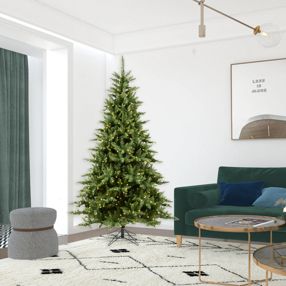 7'6"Hx55"W Camdon Fir Artificial Christmas Tree, LED Pre-Lit -Green - Image 7