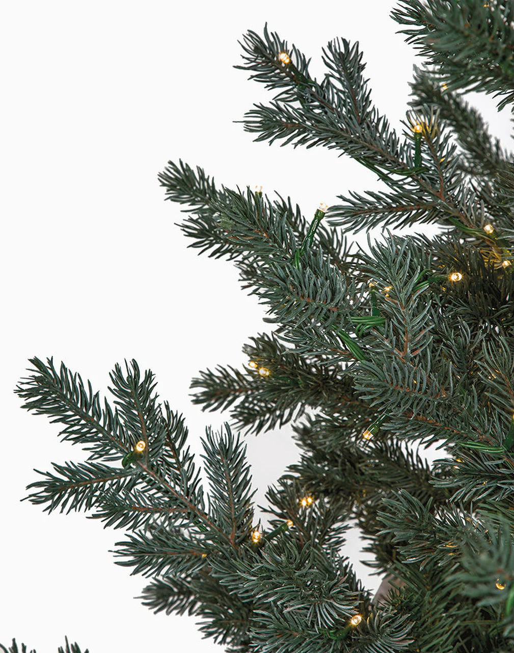 7'6"Hx55"W PE Abington Blue Spruce Artificial Christmas Tree, Micro LED Pre-Lit -Green/Blue - Image 2