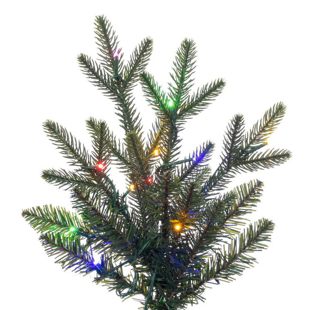 7'6"Hx55"W PE Colorado Fir Artificial Christmas Tree, Micro LED Pre-Lit (Multi-Mode) -Green - Image 3