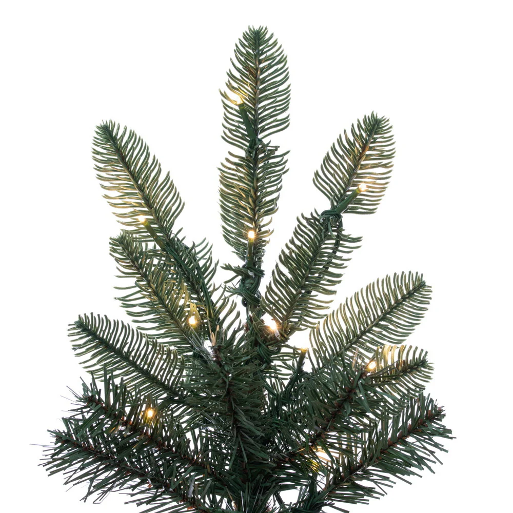 7'6"Hx56"W PE Alberta Blue Spruce Artificial Christmas Tree, Micro LED Pre-Lit (Multi-Mode) -Green - Image 2