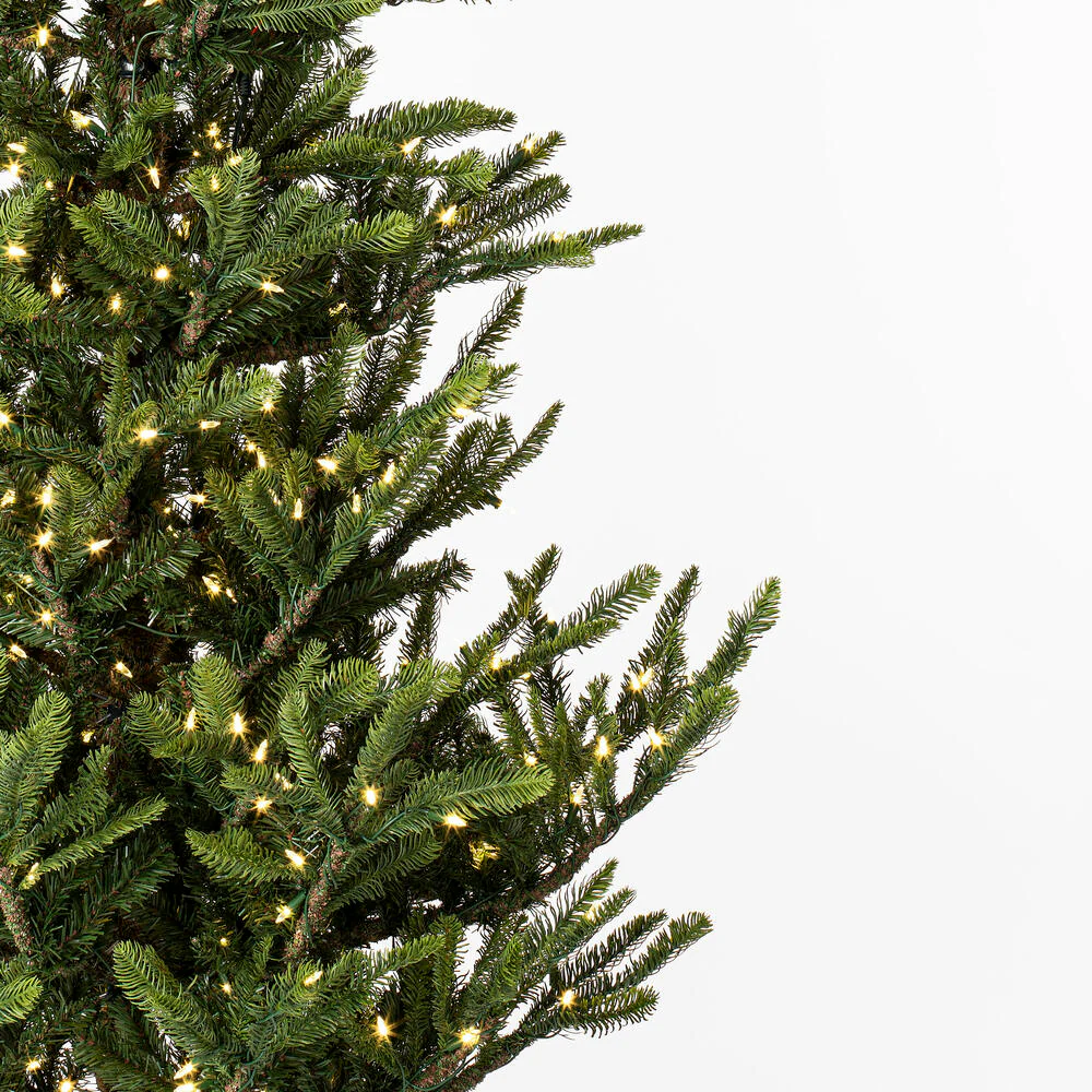 7'6"Hx56"W PE Alberta Spruce Artificial Christmas Tree, LED Pre-Lit -Green - Image 6