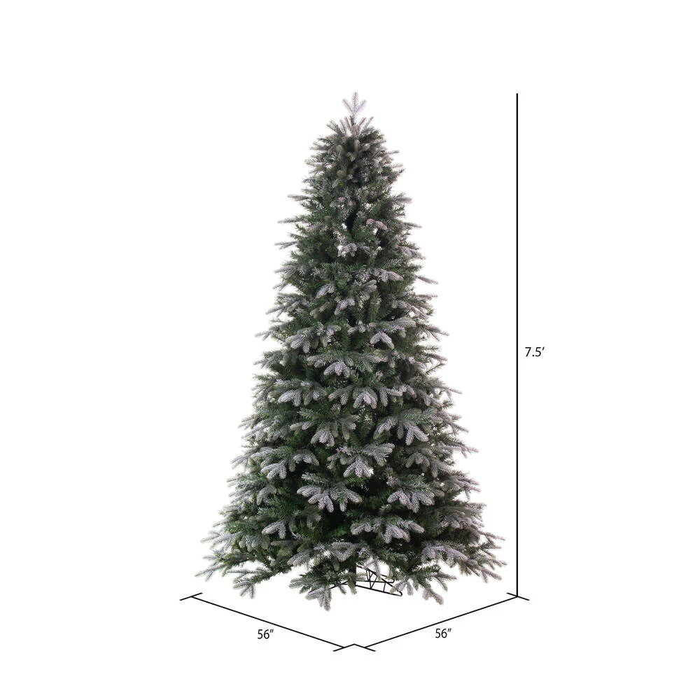 7'6"Hx56"W PE Frosted Douglas Fir Artificial Christmas Tree, Unlit -Green - Image 3