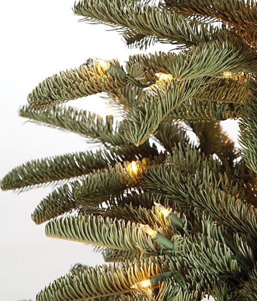 7'6"Hx57"W PE Arizona Fir Artificial Christmas Tree, LED Pre-Lit -Green - Image 2