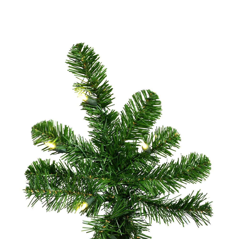 7'6"Hx60"W Upside-Down American Pine Artificial Christmas Tree, LED Pre-Lit -Green - Image 2
