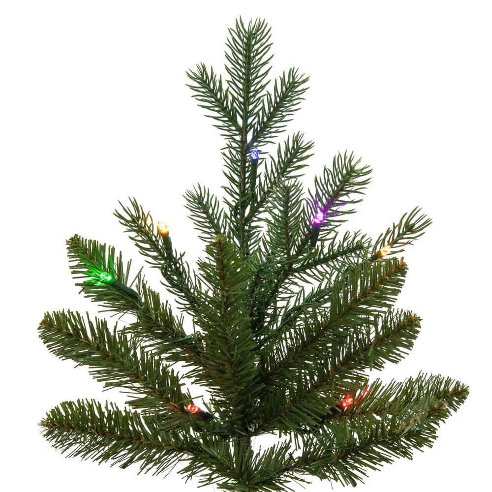 7'6"Hx62"W PE Nordmann Fir Artificial Christmas Tree, LED Pre-Lit (Multi-Mode) -Green - Image 3