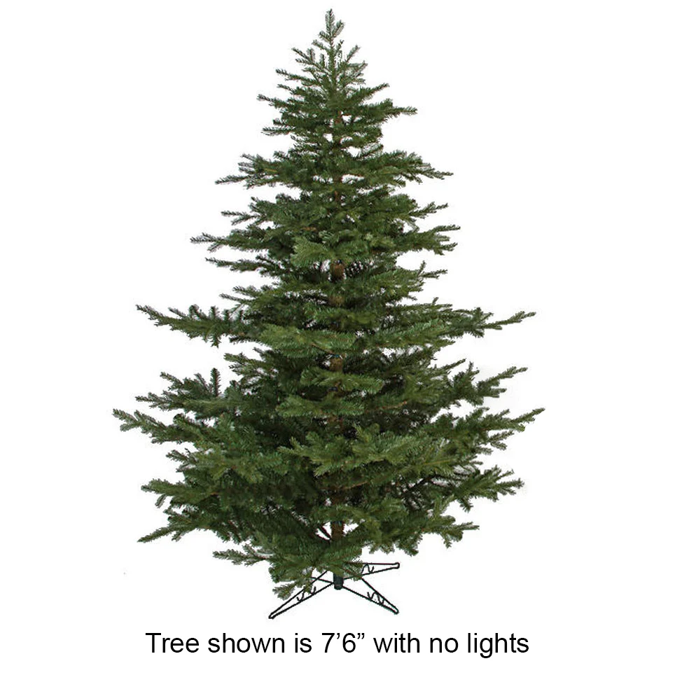 7'6"Hx67"W PE Arkansas Spruce Artificial Christmas Tree, Micro LED Pre-Lit -Green