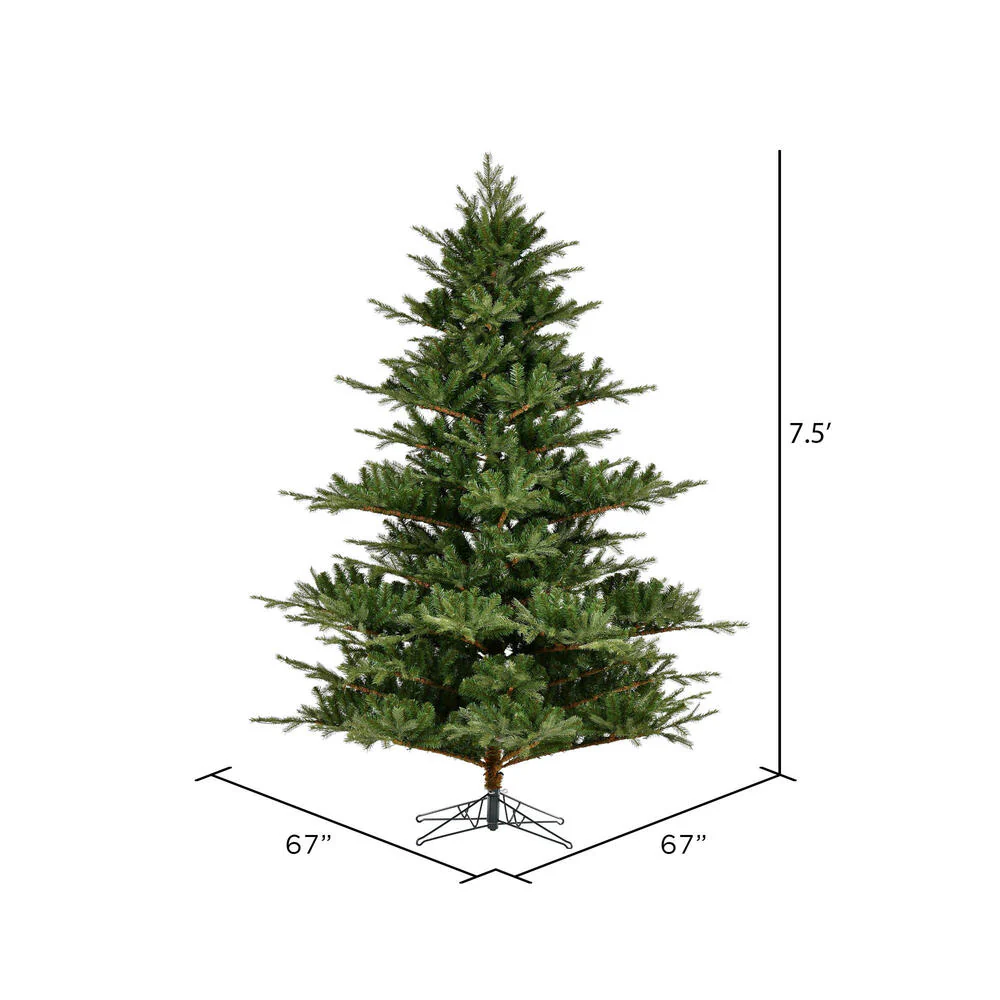 7'6"Hx67"W PE Sherwood Fir Artificial Christmas Tree, Unlit -Green - Image 3
