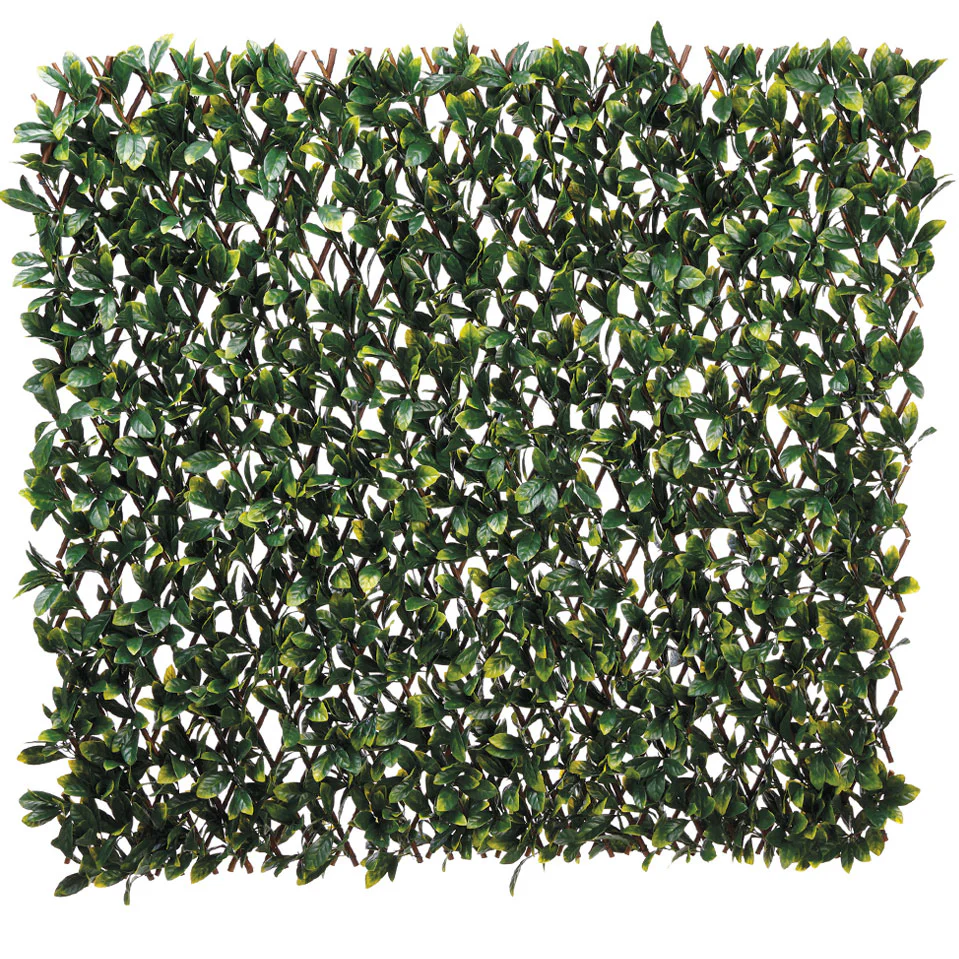 78.7"x39.3" Outdoor UV-Resistant Artificial Laurel Leaf Trellis Mat -Green (Pack of 4)