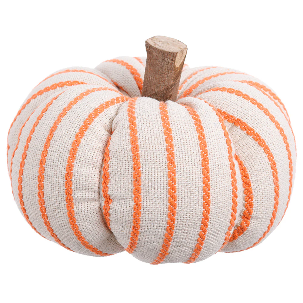 7"Hx6"W Artificial Pumpkin -Cream/Orange (Pack of 24)
