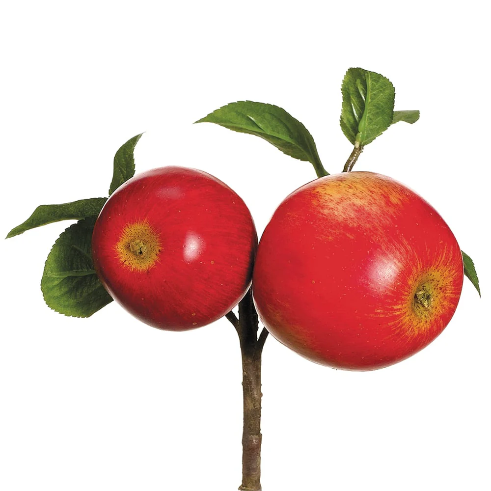 8" Artificial Apple Pick -Red (Pack of 12)