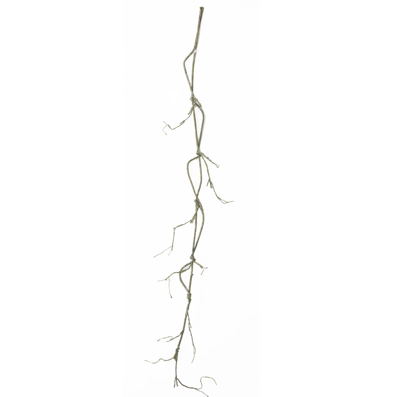 8' Artificial Plastic Twig Vine Garland -Gray/Green (Pack of 6)