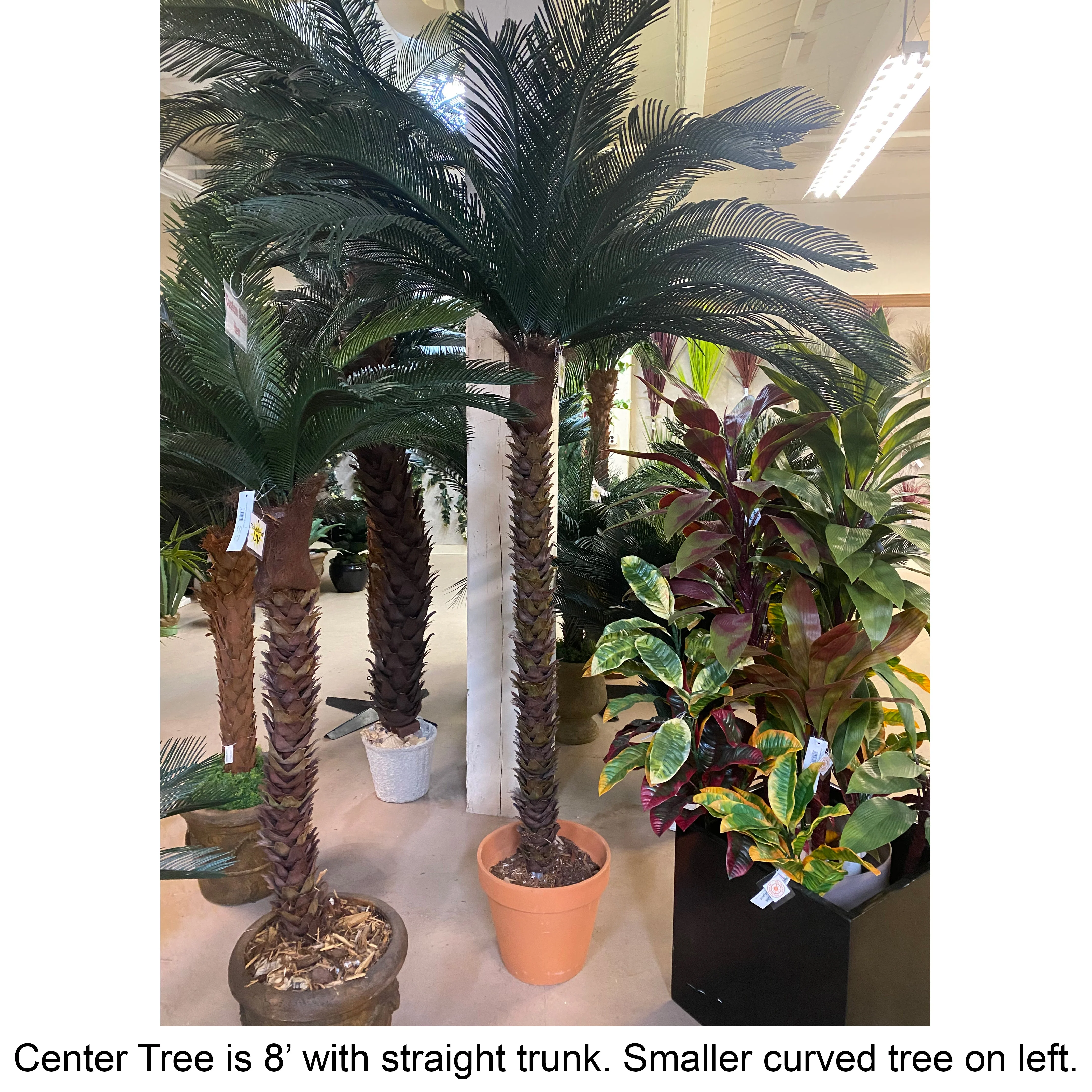 8' Custom-Made Outdoor UV-Proof Large Artificial Sago Cycas Palm Tree -36 Fronds -Green - Image 3