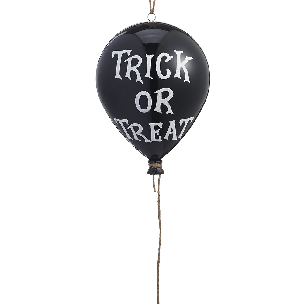 8" Halloween Trick Or Treat Balloon -Black/White (Pack of 6)