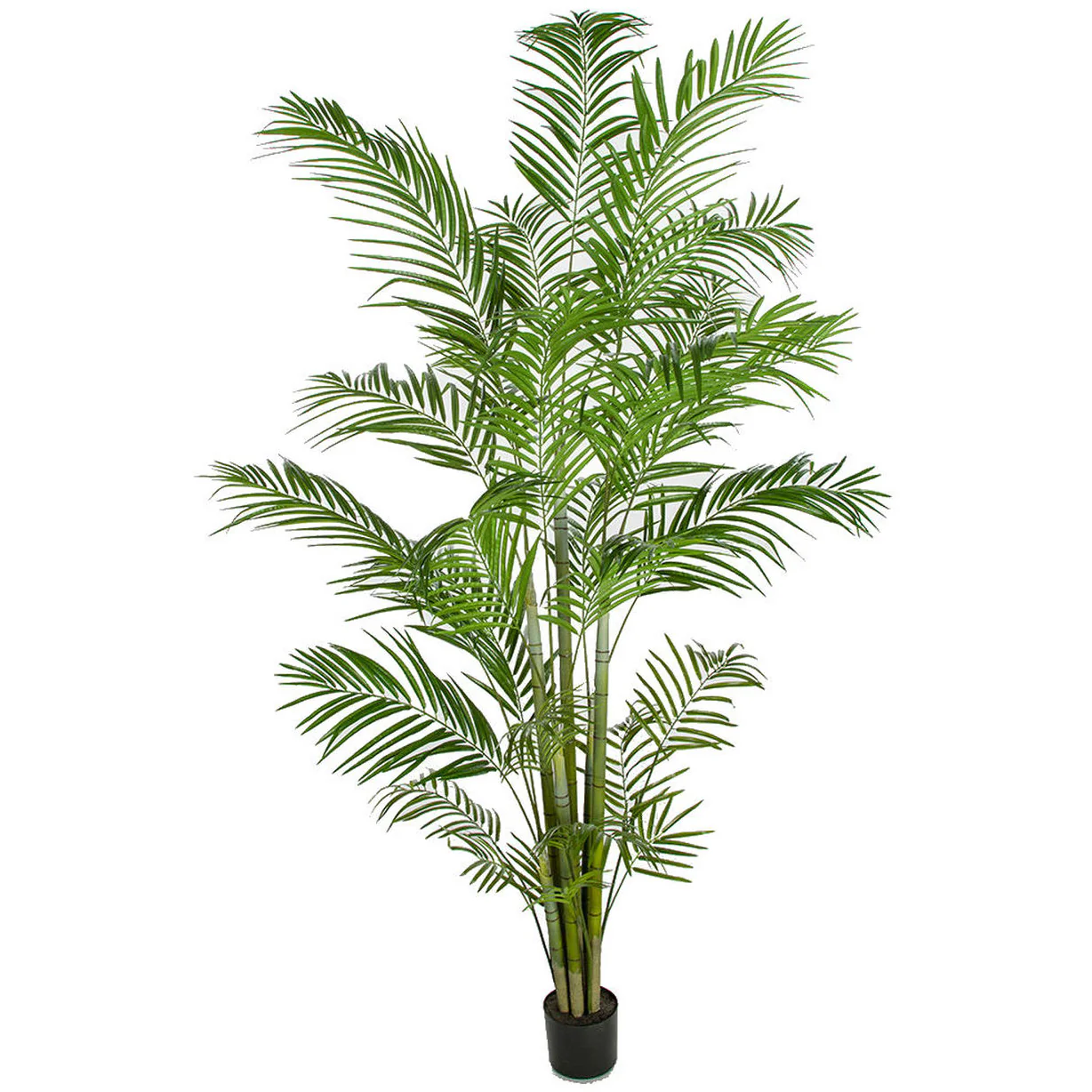8' Large Silk Areca Palm Tree w/Pot -Green