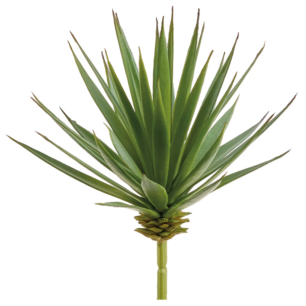 8" Outdoor UV-Resistant Artificial Yucca Stem Pick -Green (Pack of 12)