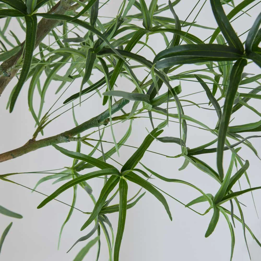 8' PEVA Queensland Bottle Leaf Artificial Tree w/Plastic Pot -Green - Image 3