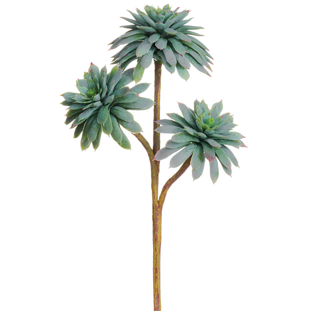 8" Real Touch Artificial Echeveria Stem Pick -Gray/Green (Pack of 12)