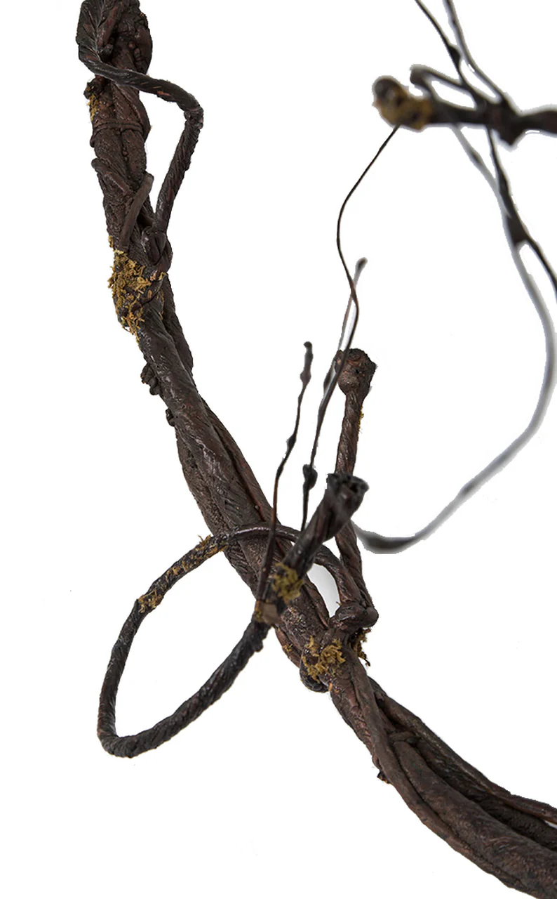 84" Artificial Woody Twig Branch Stem With Moss Accents -Dark Brown (Pack of 6) - Image 3