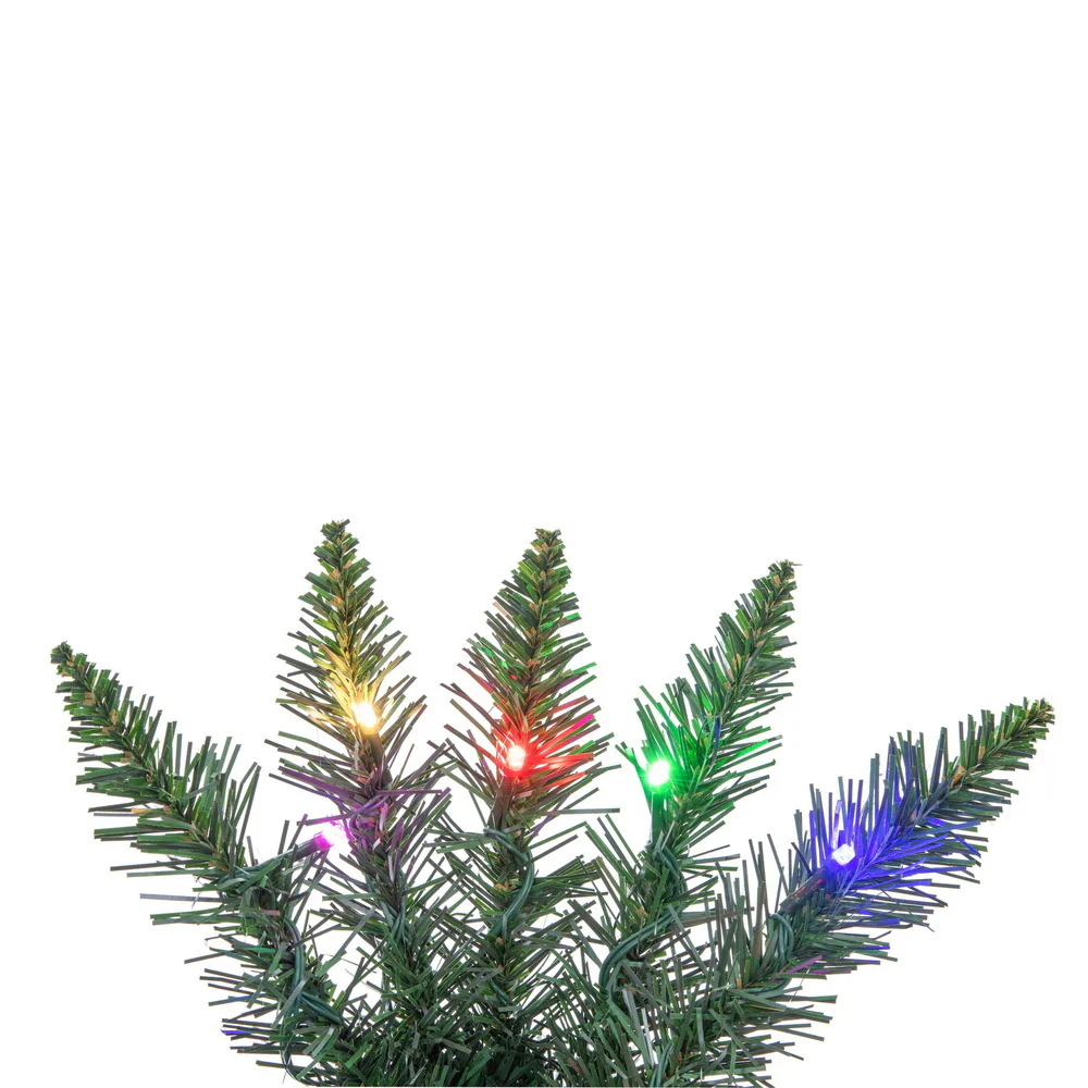 8'6"Hx28"W Pole Durham Pine Artificial Christmas Tree, Micro LED Pre-Lit (Multi-Mode) -Green - Image 3