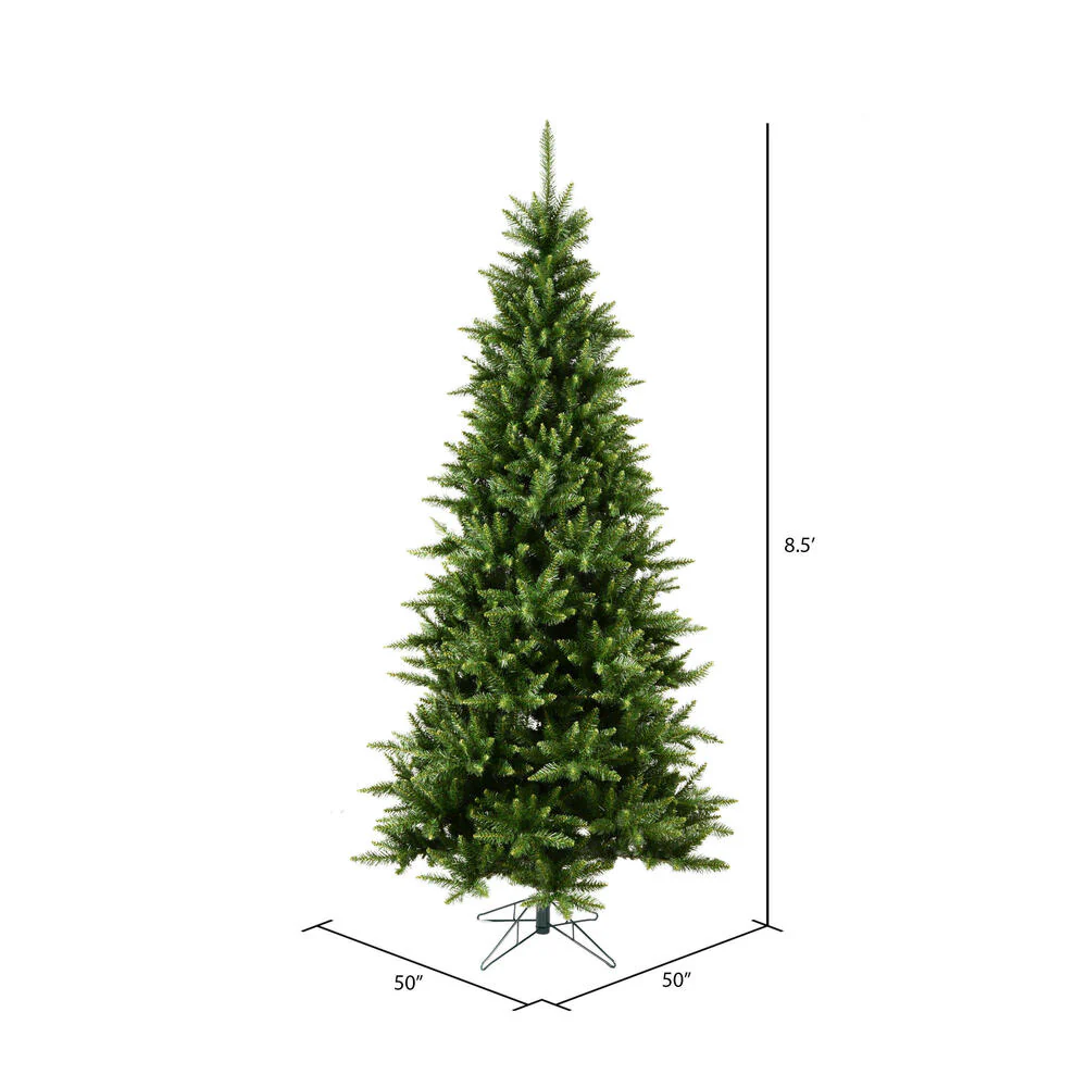 8'6"Hx50"W Slim Camdon Fir Artificial Christmas Tree, Unlit -Green - Image 3