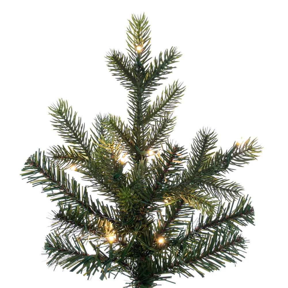 8'6"Hx51"W PE Slim Welch Fraser Artificial Christmas Tree, Micro LED Pre-Lit (Multi-Mode) -Green - Image 2