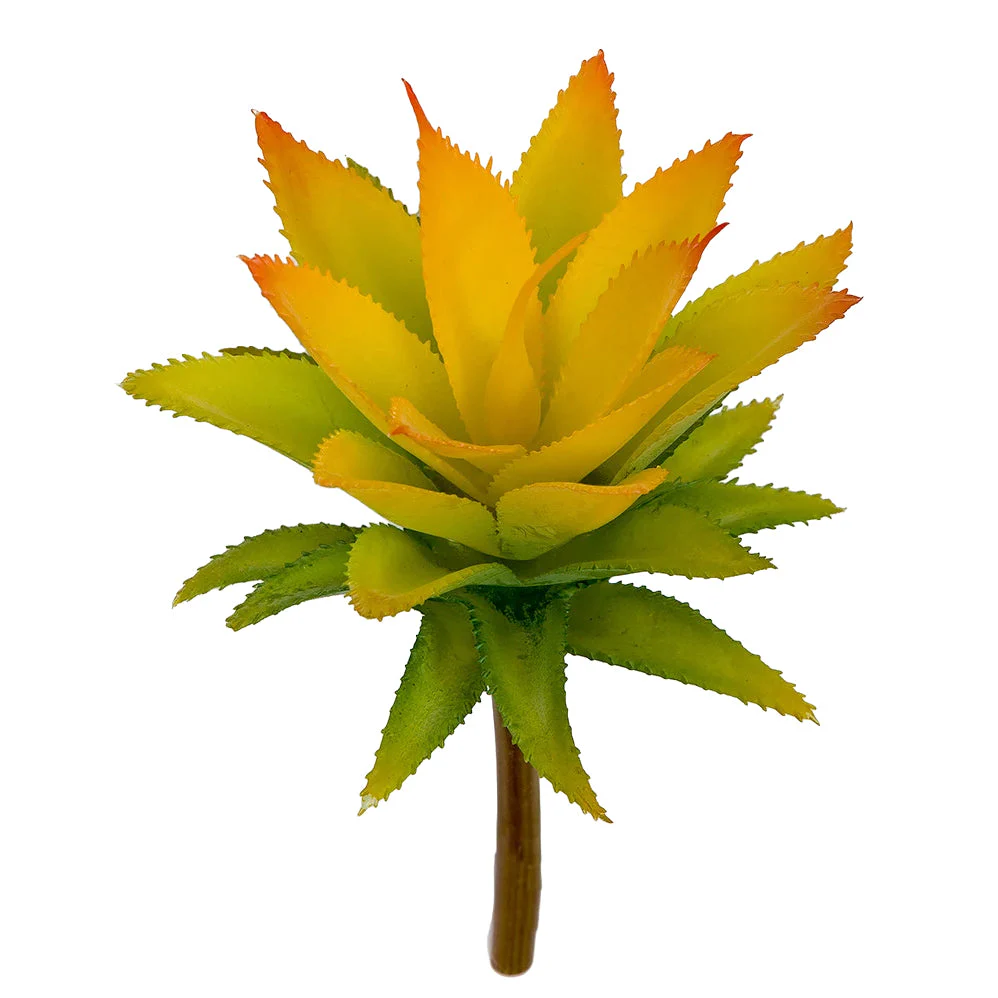 8"HX4.5"W Artificial Pineapple-Style Succulent Stem -Yellow/Green (Pack of 24) - Image 2