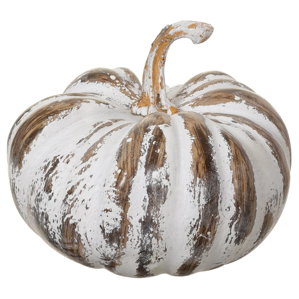 8"Hx9.5"W Artificial Gourd -Brown/Whitewashed (Pack of 4)