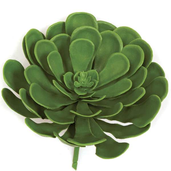 8"Hx9"W Outdoor UV-Proof Artificial Aeonium Succulent Stem -Green (Pack of 6)
