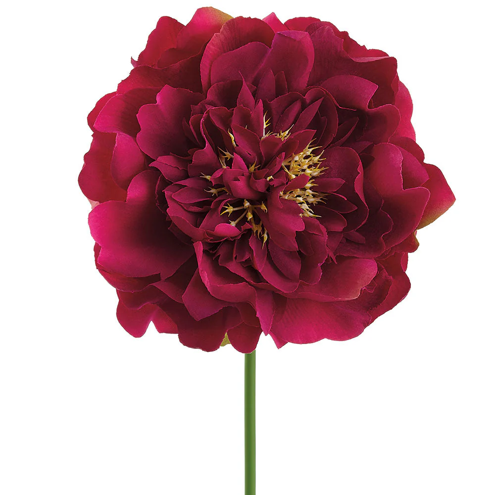 9.5" Real Touch Peony Silk Flower Stem Pick -Orchid (Pack of 24)