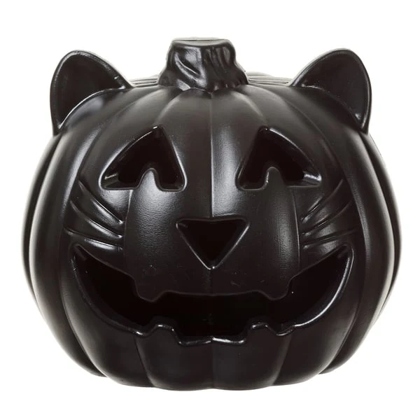 9" Battery Operated Halloween Cat With Light -Black (Pack of 6) - Image 3