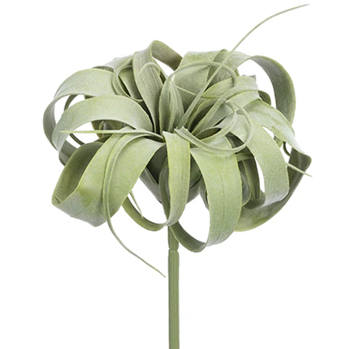 9" Soft-Touch Tillandsia Artificial Stem Pick -Green/Gray (Pack of 6)