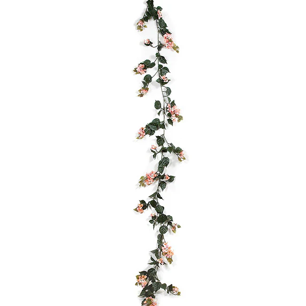 9'6" Outdoor UV-Proof Artificial Bougainvillea Garland -Pink/Cream (Pack of 4)