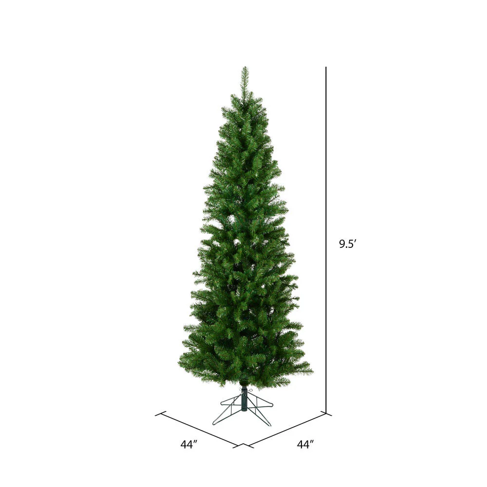 9'6"Hx44"W Slim Salem Pine Artificial Christmas Tree, Unlit -Green - Image 3