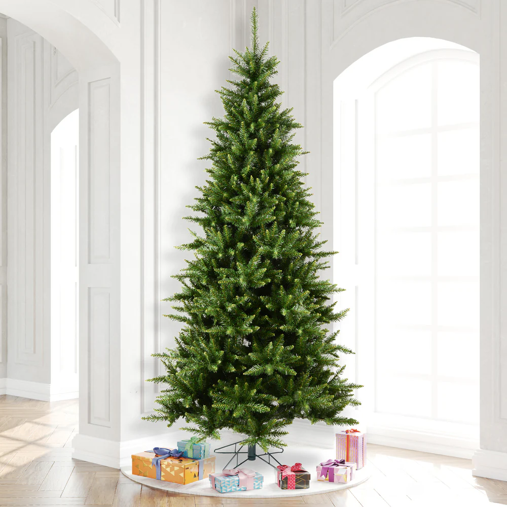 9'6"Hx54"W Slim Camdon Fir Artificial Christmas Tree, Unlit -Green - Image 5