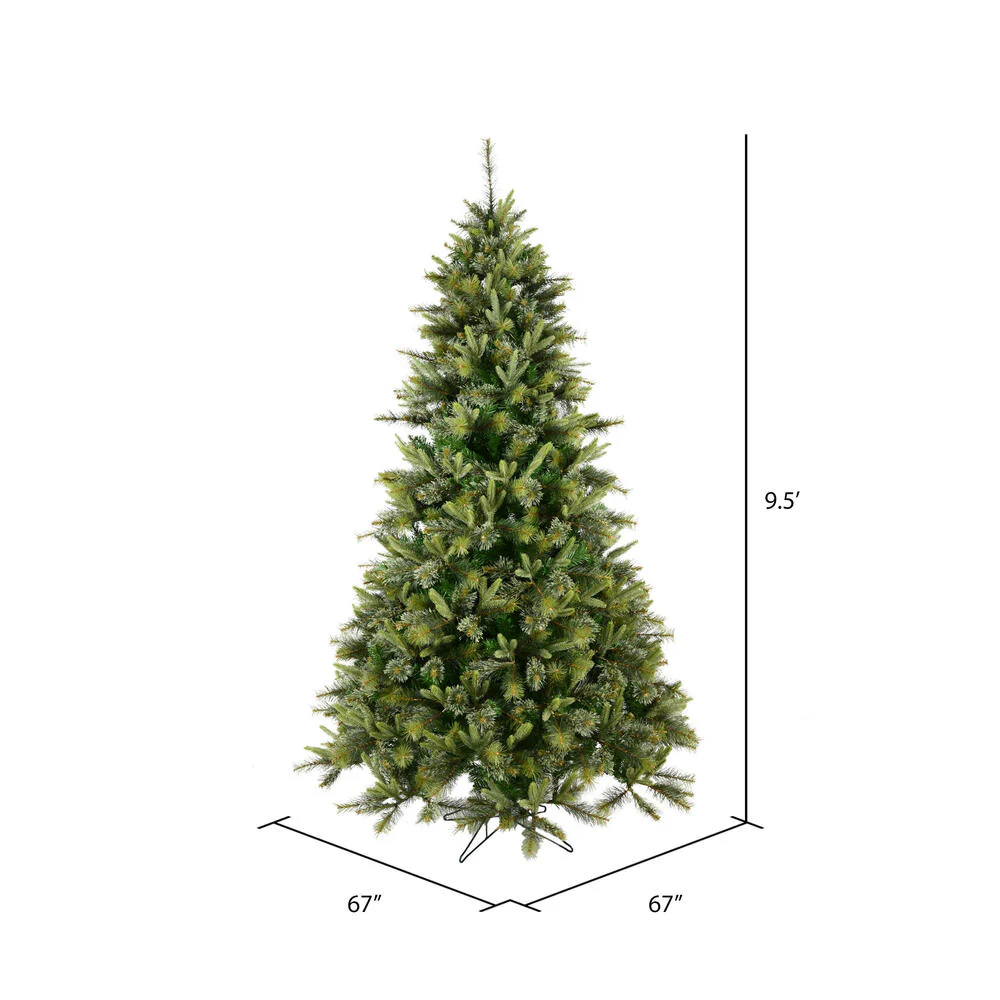 9'6"Hx67"W PE Cashmere Pine Artificial Christmas Tree, Unlit -Green - Image 3