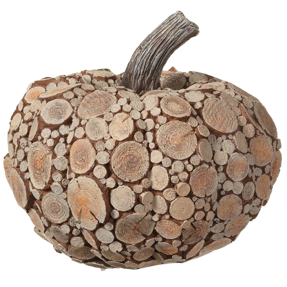 9"Hx10.5"W Artificial Fall Pumpkin -Brown