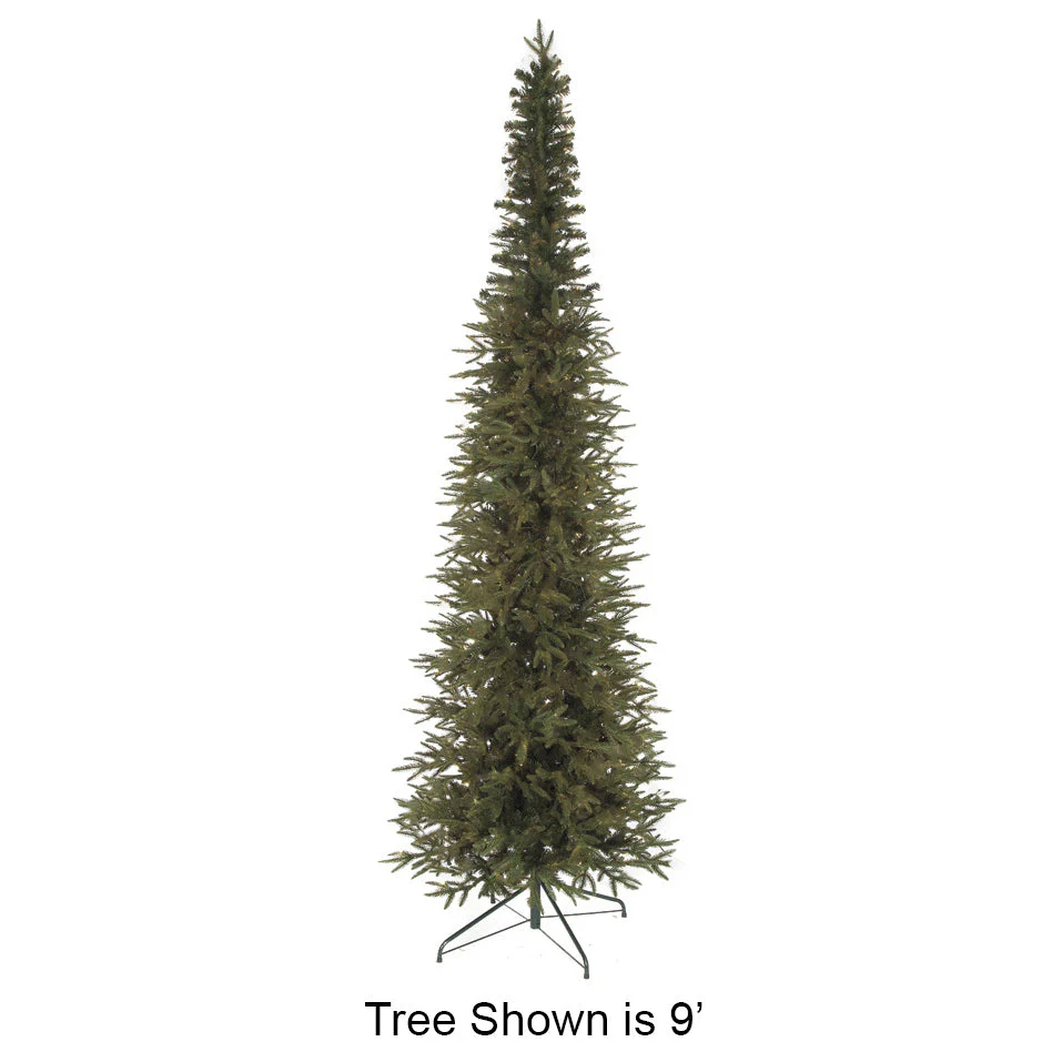9'Hx38"W PE Nordmann Fir Artificial Christmas Tree, Unlit -Green