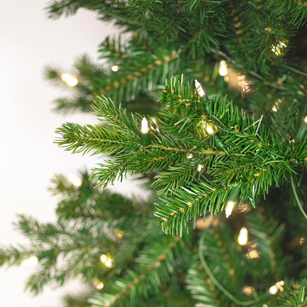 9'Hx40"W PE Slim Eagle Fraser Artificial Christmas Tree, LED Pre-Lit -Green - Image 2