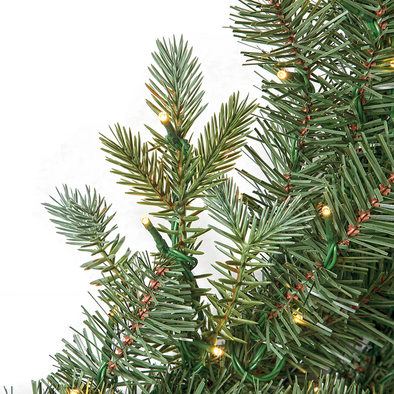 9'Hx47"W PE Slim Grand Spruce Artificial Christmas Tree, Micro LED Pre-Lit -Green/Blue - Image 3