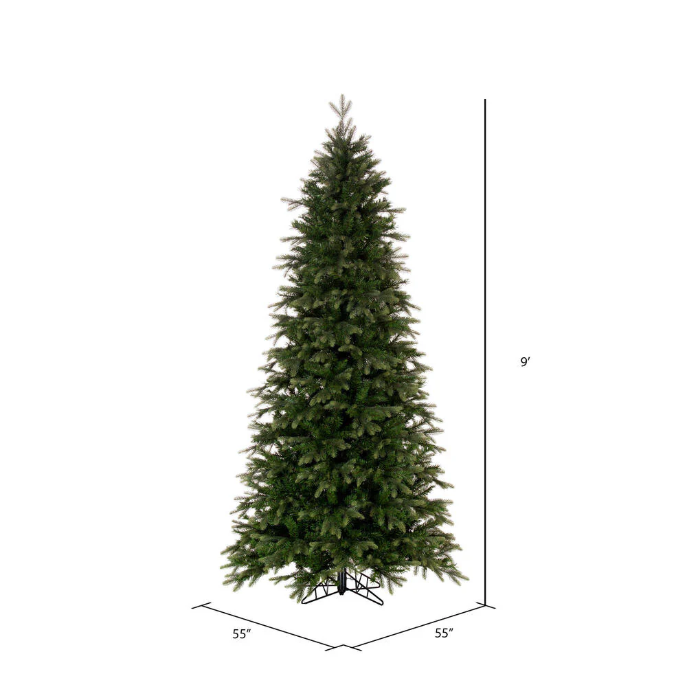 9'Hx50"W PE Slim Douglas Fir Artificial Christmas Tree, Unlit -Green - Image 3