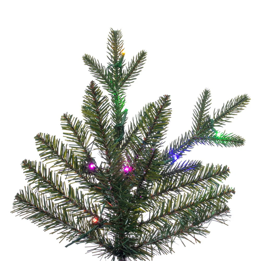 9'Hx59"W PE Colorado Fir Artificial Christmas Tree, Micro LED Pre-Lit (Multi-Mode) -Green - Image 3